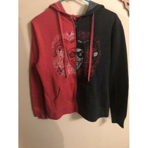 DC Comics Harley Quinn Six Flags Full zip Sweatshirt Lg